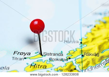 Sistranda pinned on a map of Norway