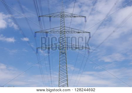 Photo of high voltage electric power transmission lines