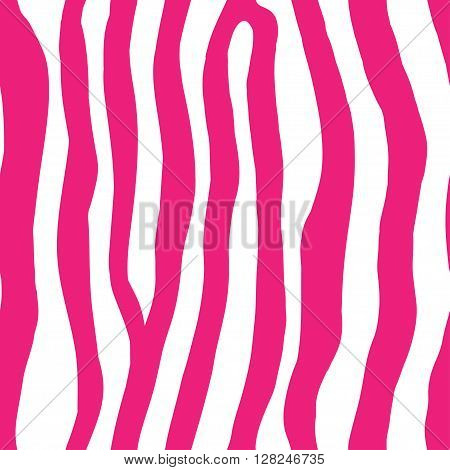 Vector Illustration of Zebra Print Seamless Pattern. Wild texture for Design, Website, Background, Banner. Zebra Template. Nature Wallpaper