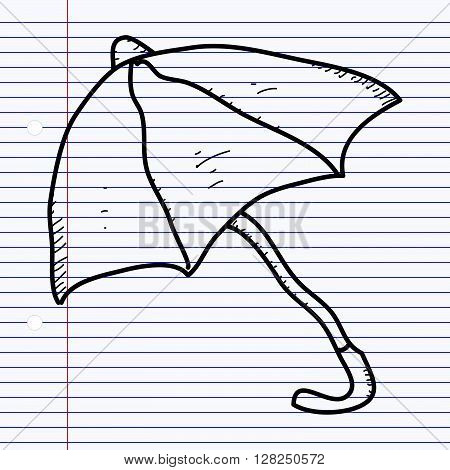 Simple Doodle Of An Umbrella