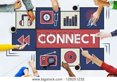 Connect Music Digital Audio Technology Concept