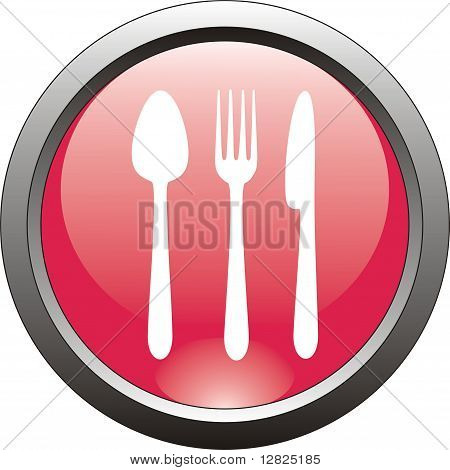 restaurant button or icon