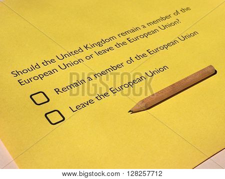 Brexit Referendum In Uk