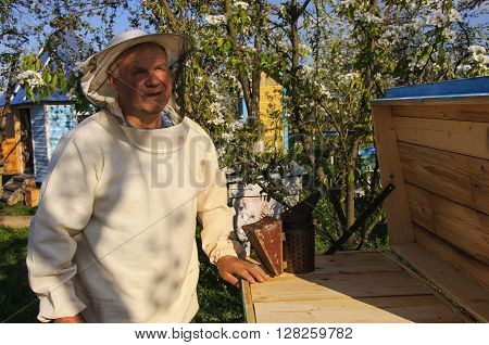 Beekeeper On Apiary