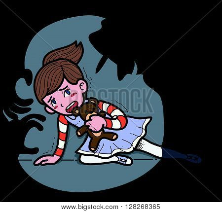 Vector Illustration about a Child sexual abuse