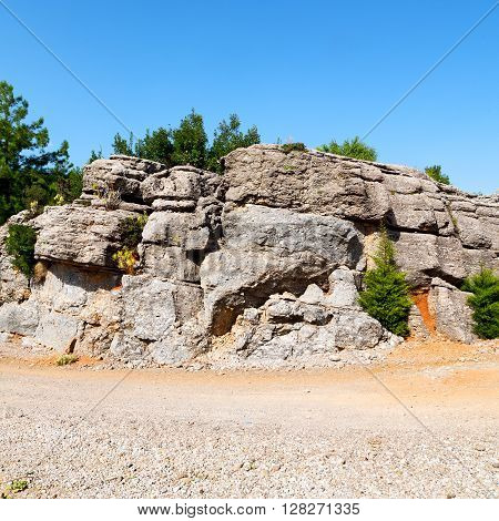 From The Hill In Asia Turkey Selge Old Architecture Ruins And Nature