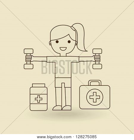 fitness lifestyle  design, vector illustration eps10 graphic