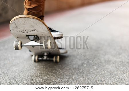Skateboarding Practice Freestyle Extreme Sports Concept