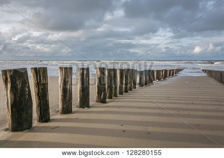 Beautiful clouds on the sea during a storm.