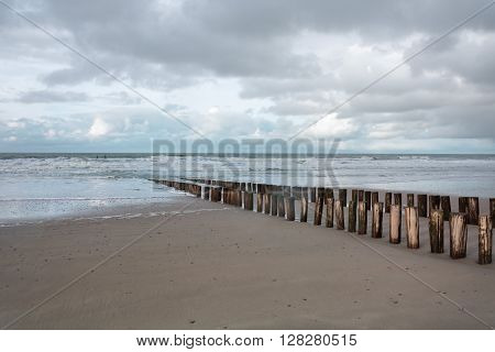 Beautiful clouds on the sea during a storm.