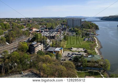 The Waterfront on the Hudson in Poughkeepsie New York