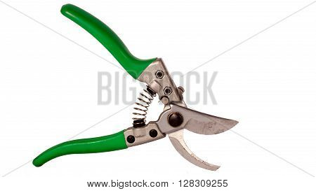 garden secateurs isolated on a white background