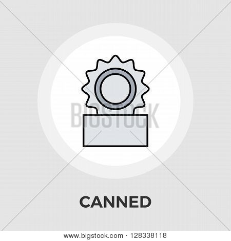 Canned icon vector. Flat icon isolated on the white background. Editable EPS file. Vector illustration.