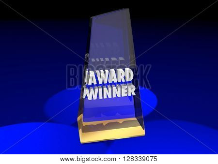 Award Winner Grand Prize Competition Won 3d Illustration Words