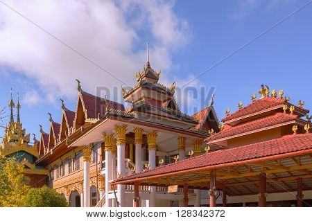 Wat Wang Wiwekaram, Most Revered Buddhist Temple In Sangkhla Buri District In Sangkhlaburi District,