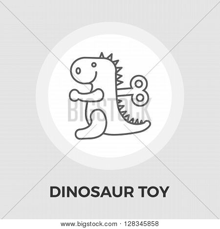 Dinosaurus icon vector. Flat icon isolated on the white background. Editable EPS file. Vector illustration.