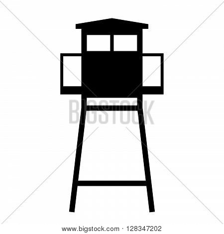 Watchtower ( shade picture ) on white background