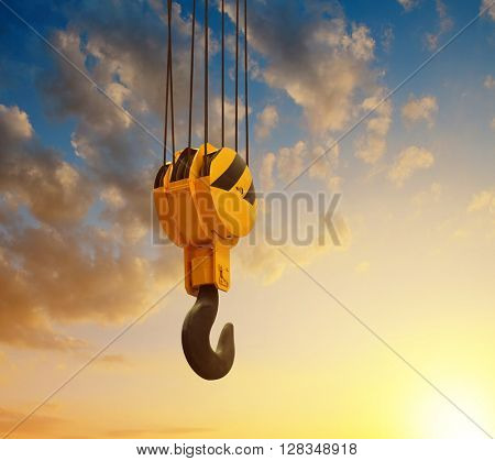 The big lifting hook at sunset