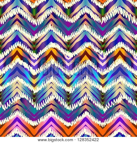 Seamless abstract background pattern. Ethnic chevron pattern. in tie-dye style.