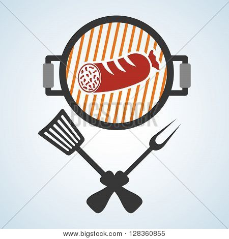 Grill concept with icon design, vector illustration 10 eps graphic.