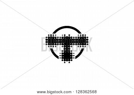 T Tot  Music Logo Design With Circle
