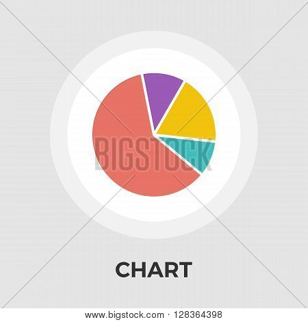 Chart icon vector. Flat icon isolated on the white background. Editable EPS file. Vector illustration.