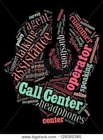 Call Center Operator, Word Cloud Concept 7