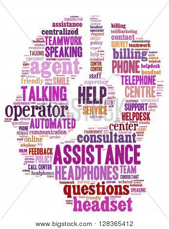 Call Center Operator, Word Cloud Concept 8