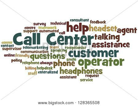 Call Center, Word Cloud Concept 6