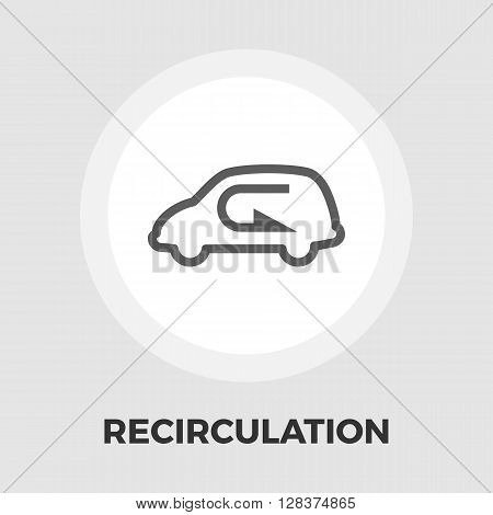 Recirculation air icon vector. Flat icon isolated on the white background. Editable EPS file. Vector illustration.
