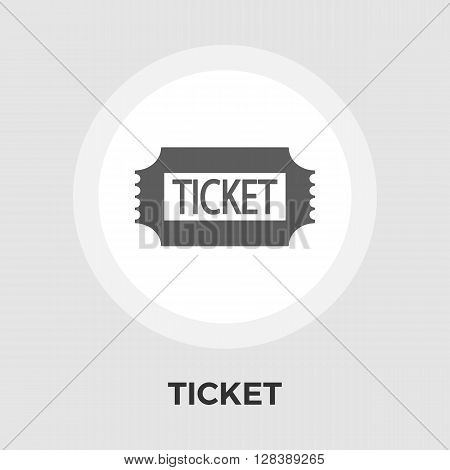 Ticket icon vector. Flat icon isolated on the white background. Editable EPS file. Vector illustration.