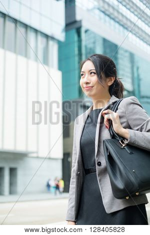 Business wman at outdoor