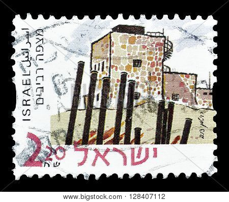 ISRAEL - CIRCA 2000 : Cancelled postage stamp printed by Israel, that shows Mitzpe Revivim circa 1979..