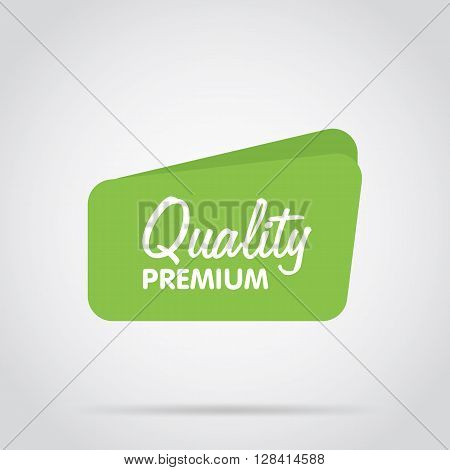 Premium quality flat abstract isolated vector illustration. Design of ad offer. Premium quality banner. Sale sticker. Premium quality sticker. Promo offer. Premium quality badge. Special offer ad tag. Premium quality label. Vector icon of premium quality.