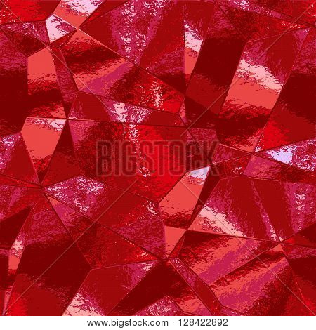 Abstract background with crumpled metal texture resembling scratched red foil