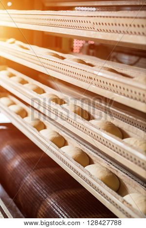 Baking of bread at the bakery. Great bakery. Production of buns. Workshop of making desserts. Bread baking in the automatically oven.
** Note: Soft Focus at 100%, best at smaller sizes