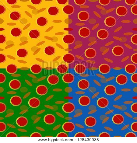 Vector illustration background of overlapping circles and ovals. The different colors of varying transparency.