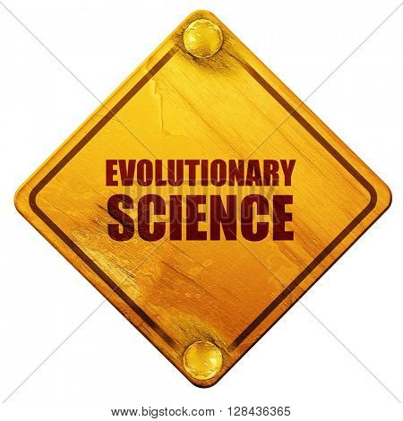 evolutionary science, 3D rendering, isolated grunge yellow road 