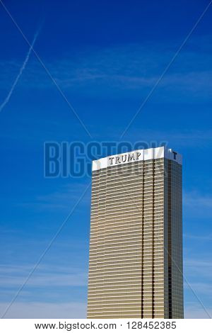 LAS VEGAS NEVADA - May 4 2016: Donald Trump Becomes the presumptive GOP nominee for the office of the President of the United States