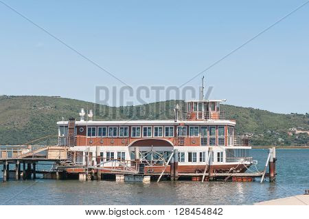 KNYSNA SOUTH AFRICA - MARCH 3 2016: The only paddle-driven vessel in South Africa takes visitors on cruises on the Knysna Lagoon