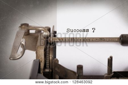 Vintage Typewriter - Success