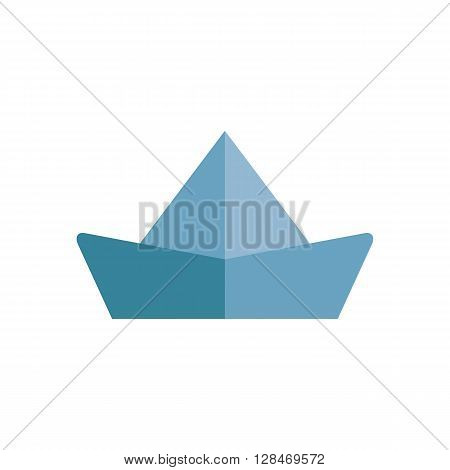 paper ship web icon illustration for mobile apps flat design cute baby picture on white background