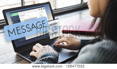 Online Message Email Digital Chatting Concept