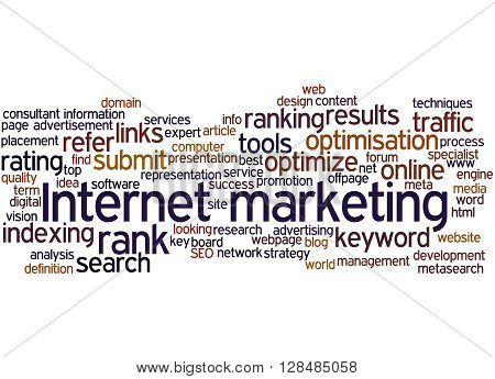 Internet Marketing, Word Cloud Concept 9