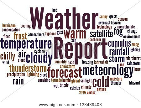 Weather Report, Word Cloud Concept