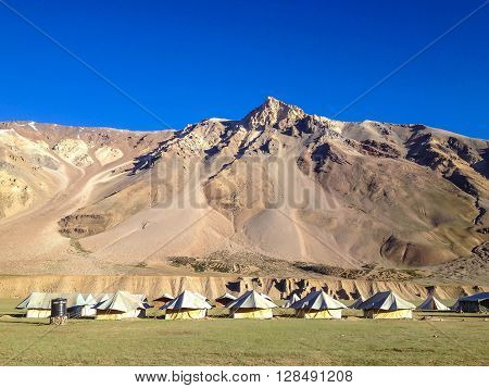 Sarchu camp tent Manali-Leh highway Ladakh India