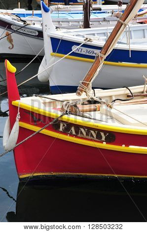 Sanary sur Mer France - april 20 2016 : boats in the port