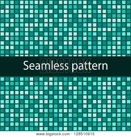 vector illustration of azure tiled mosaic background