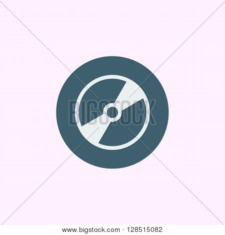 Cd Icon In Vector Format. Premium Quality Cd Symbol. Web Graphic Cd Sign On Blue Circle Background.