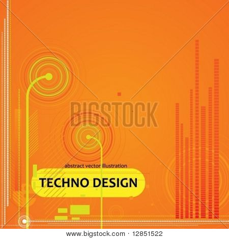 Abstract techno desen ekolayzer.